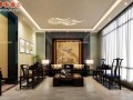 新中式效果图新古典中式大户型客厅效果图装饰墙