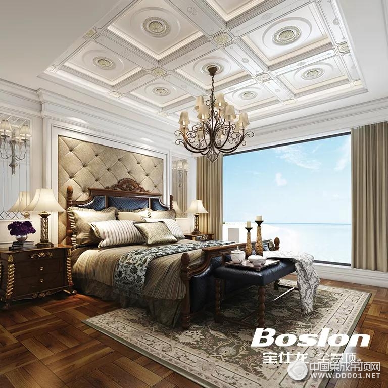 宝仕龙顶墙简约风格客厅与卧室的完美结合 客厅吊顶装修实例