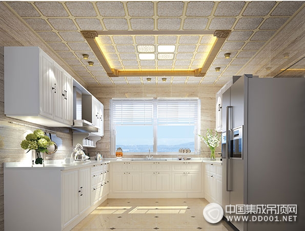 美尔凯特美式风格厨房吊顶装修效果图，美式风厨房吊顶案例