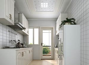 克兰斯欧式厨房吊顶装修实例，欧式厨房装修效果图