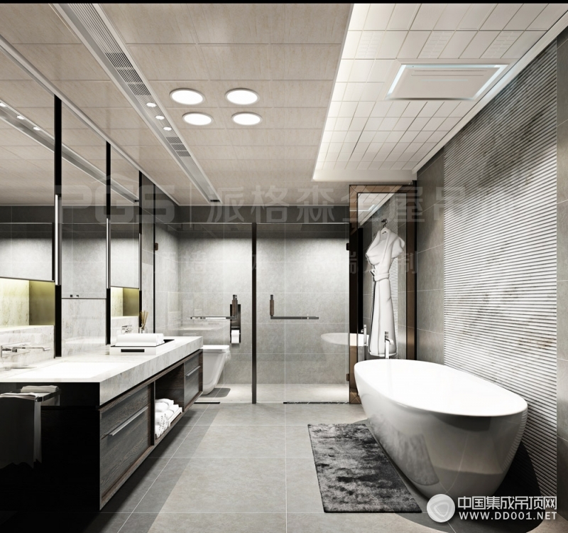 派格森浴室吊顶装修效果图，卫生间吊顶装修案例
