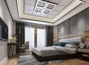 花旗现代简欧卧室装修效果图，让你拥有健康舒适的睡眠