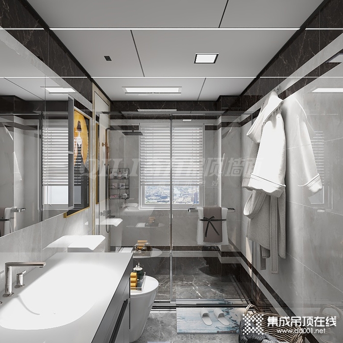 奇力吊顶浴室蜂窝板图片，铝大板装修效果图