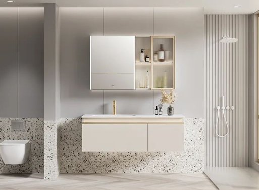 九牧卫浴现代简约浴室柜产品效果图