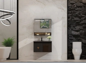 澳斯曼卫浴效果图 流光幻镜系列浴室柜产品图片