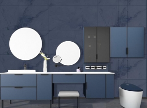 法恩莎定制浴室柜浴镜系列产品效果图
